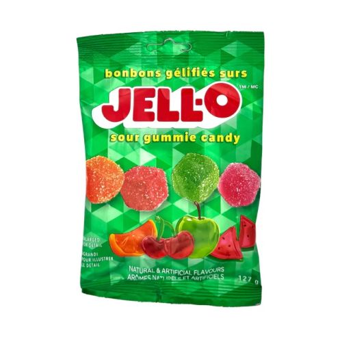 Jell-O Gummy cubes sûres 127g