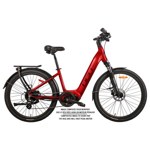E-Downtown 2.0 Rouge 15 pouces Moteur pédalier 500 watts