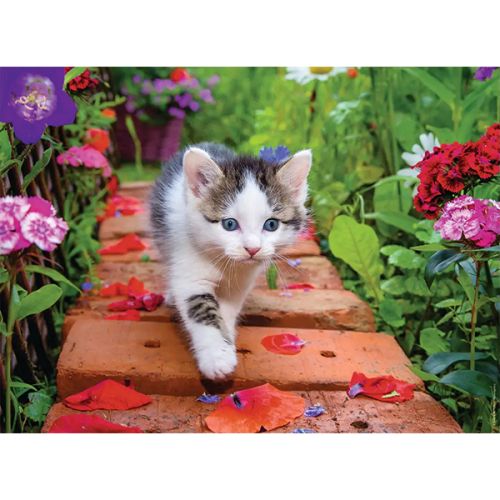 Casse-tête 500 Chaton au jardin