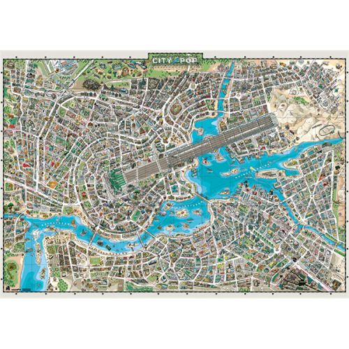 Casse-tête 2000 Carte ville de la pop