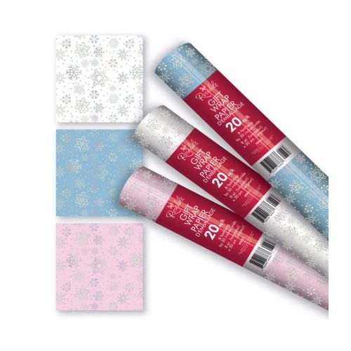 Rouleau de papier Noël holographique pastel