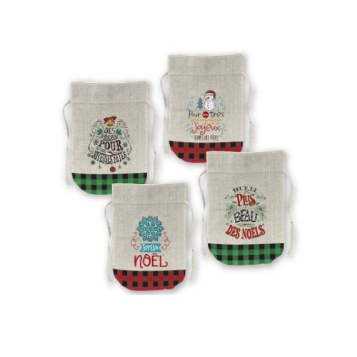 Mini sac en tissus de Noël