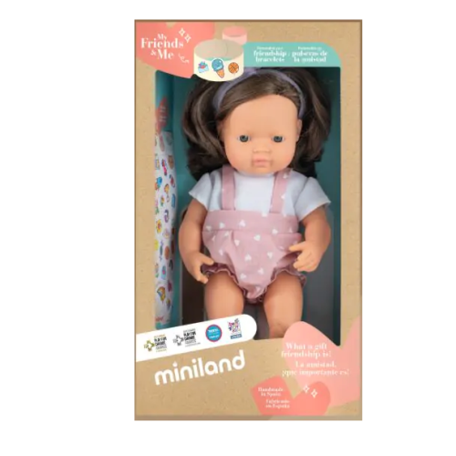 Miniland fille cheveux brun