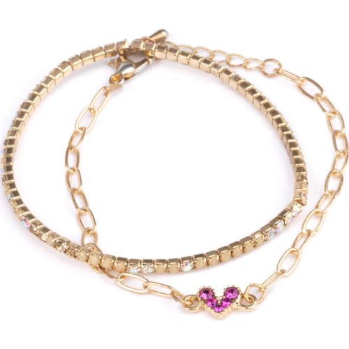 Boutique chic collection Duo bracelet cœur