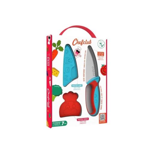 Chefclub, Couteau du chef bleu & rouge - boite