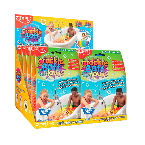 Zimpli - Crackle Baff Rainbow paquet de 6 bains