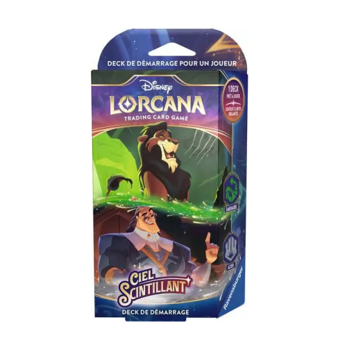 Disney Lorcana -  Deck de démarrage Ciel Scintillant Scar & Kronk (Émeraude-Acier)