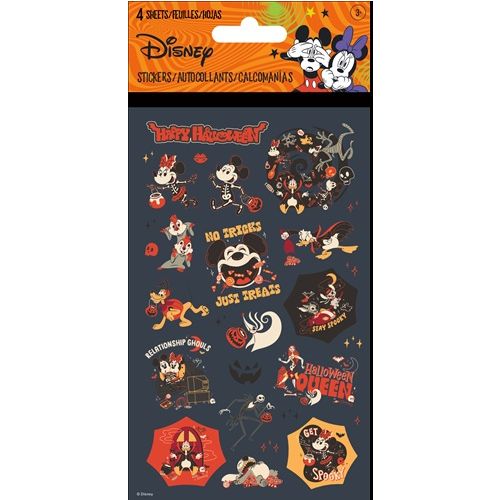 Feuille d'autocollant Disney Halloween