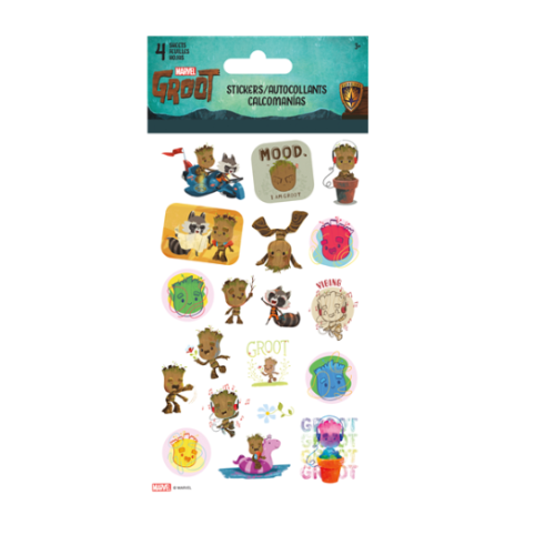 Feuille d'autocollant Marvel Groot