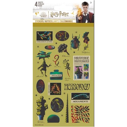 Feuille d'autocollant Harry Potter : Herboristerie