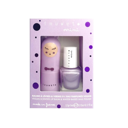 Duo mauve : baume guimauve + vernis mauve (myrtille) inuwet