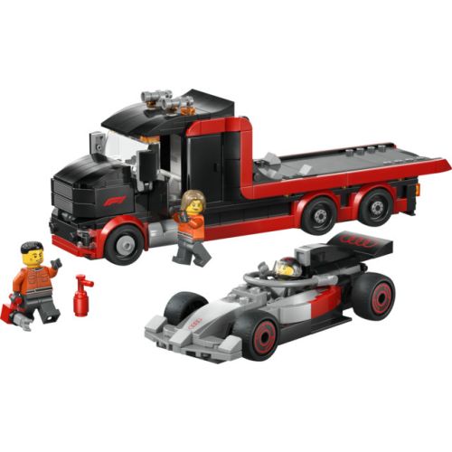 Le camion d’exposition de F1® avec voiture de course de F1® Audi