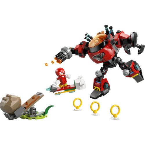 Knuckles contre le robot Egg Crusher du Dr. Eggman
