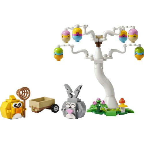 Lapin de Pâques et chasse aux œufs de poussin