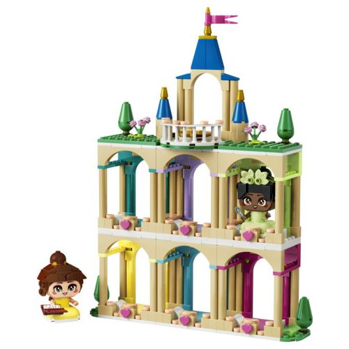 Belle et Tiana miniatures avec un château