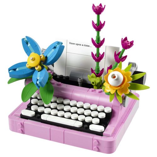 La machine à écrire avec des fleurs
