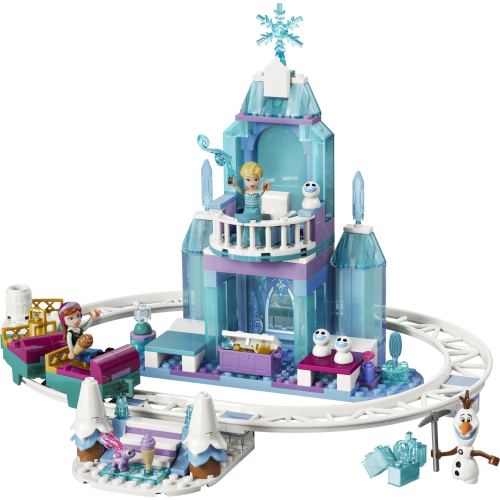 Le château de glace et la promenade dans la neige d’Elsa