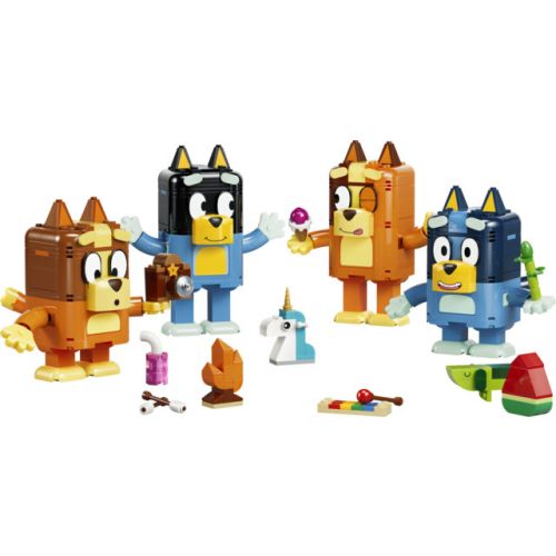 La famille de Bluey en briques