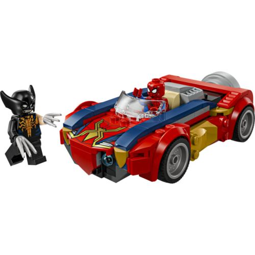 La voiture de Spider-Man contre Wolverine venomisé