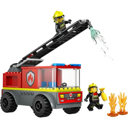 Le camion de pompiers avec échelle