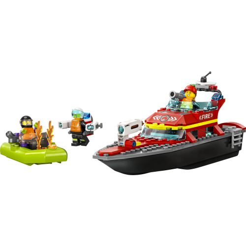 Le bateau de secours de pompiers