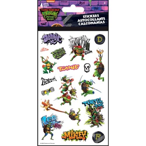 Feuille d'autocollant TMNT Mutant Mayhem