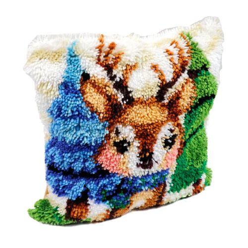 produit Housse de coussin au crochet faon/daim