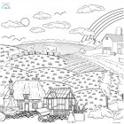 Nappe a colorier paysage