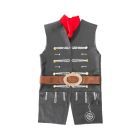 Skully Veste de Pirate, ceinture & foulard, taille 5-6