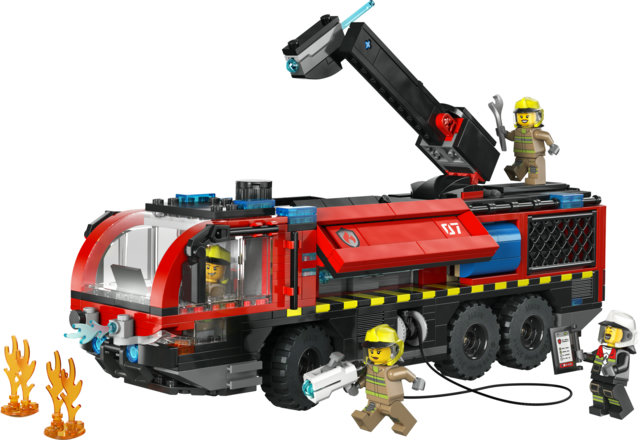 Le camion de pompiers de l'aéroport