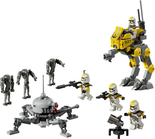 Ensemble de combat de soldats clones du 327e corps d’armée stellaire