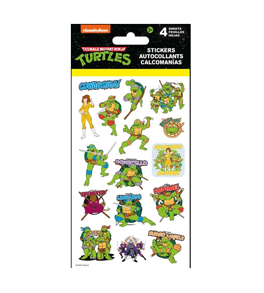 Feuille d'autocollant TMNT 90s